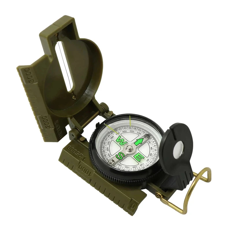 Compass Lensatic - Przenośny, wielofunkcyjny kompas lensatyczny z fosforowym
